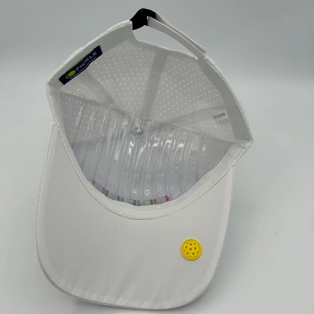 Pickle Hat Performance Charlotte Unisex OSFM White Polyester Sporty Pickleball